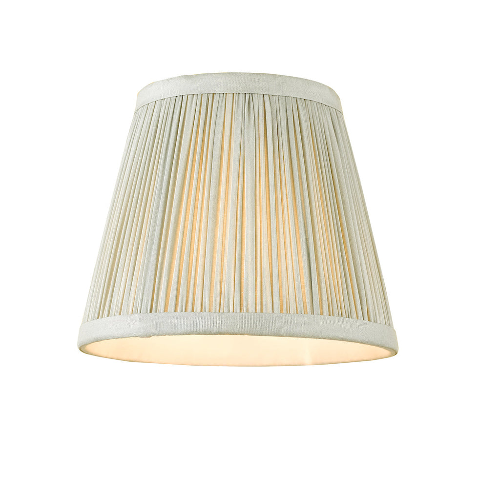 dar-lighting-Noelle Grey Silk Pleated Shade 14cm