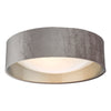dar-lighting-Nysa 2 Light Flush Velvet Mink Shade 40cm