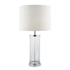 Olalla TL Polished Chrome and Clear Glass Complete With Ivory Shade by Dar Lighting