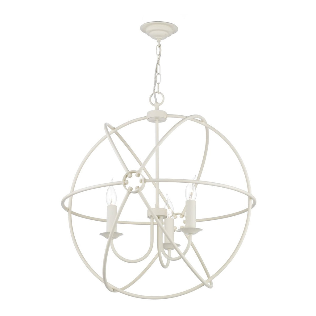 Orb 3 Light 600mm Pendant Cream by David Hunt Lighting