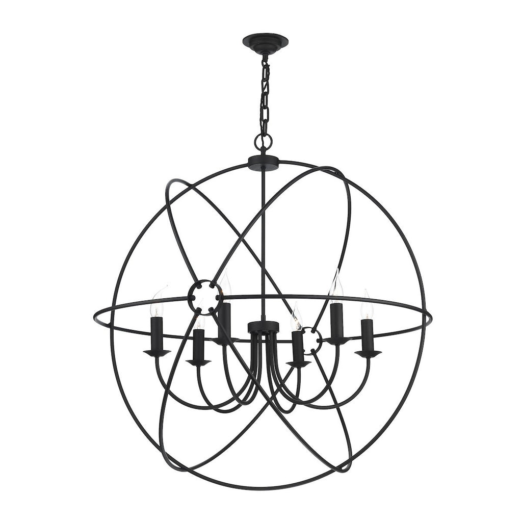 Orb 6 Light 900mm Pendant Black by David Hunt Lighting