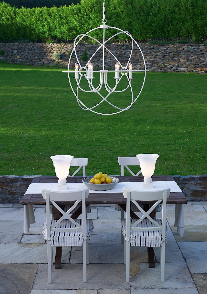 Orb 6 Light 900mm Pendant Cotswold Cream by David Hunt Lighting