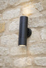 Dar Lighting - Ortega 2 Light Up & Down Wall Light Black IP65