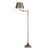 PIMLICO Floor lamp in antique brass with swivel arm by David Hunt Lighting