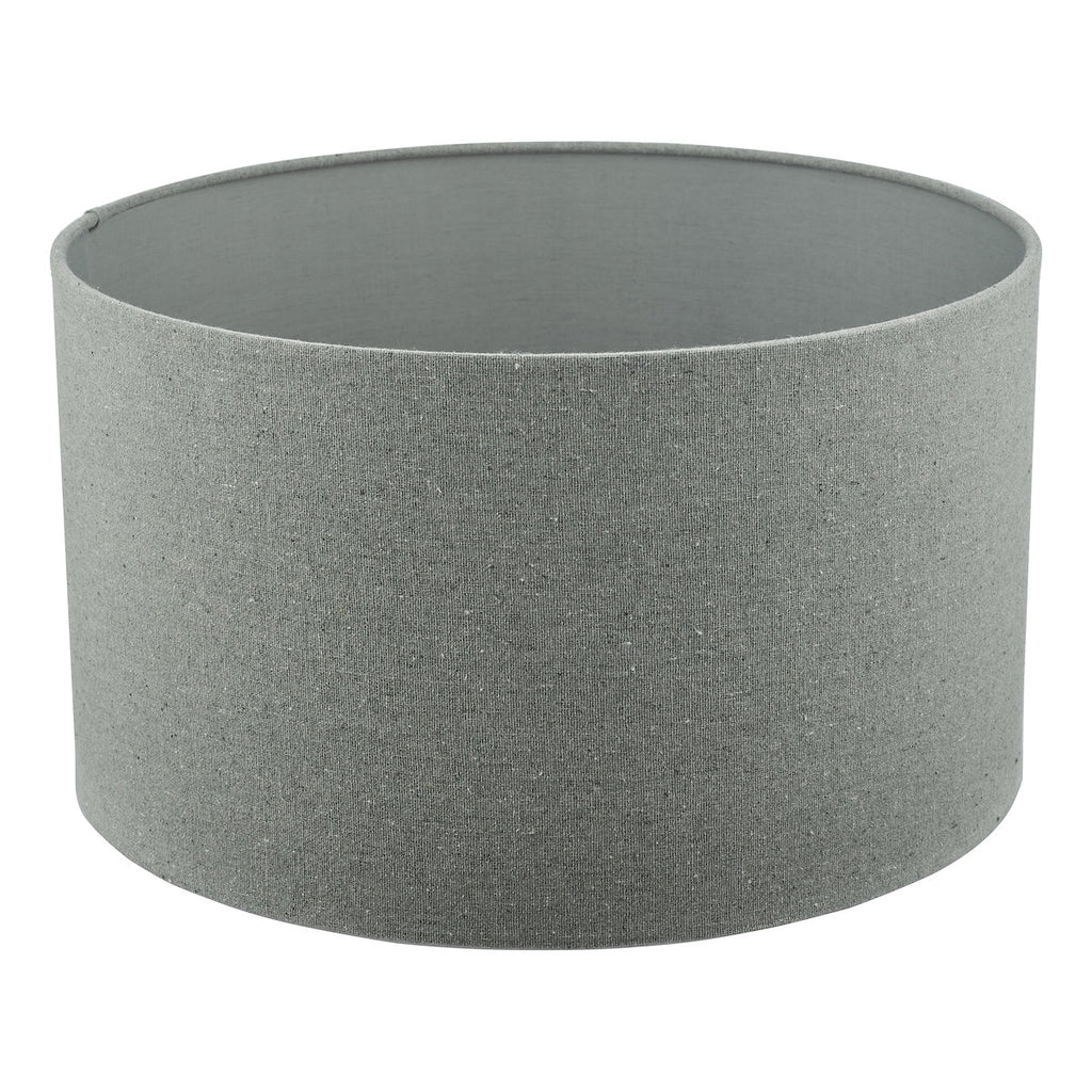 dar-lighting-Pyramid Grey Linen Drum Shade 35cm