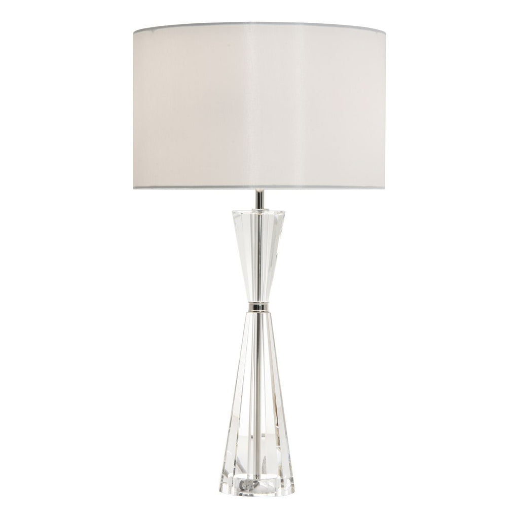 dar-lighting-risha-2lt-table-lamp-crystal-&-polished-nickel-c/w-shade