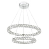 Roma LED Pendant Crystal with Chrome Dimmable by Dar Lighting