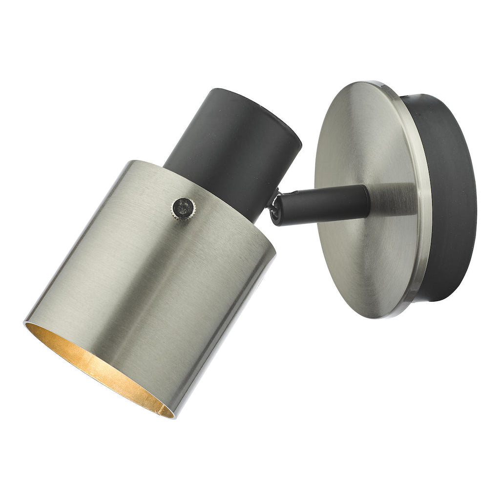 dar-lighting-Ryan-1-Light-Single-Spotlight-Brushed-Nickel-Matt-Black