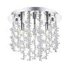 Sestina 3 Light G9 Flush With Decorative Rods and Crystal Beads by Dar Lighting