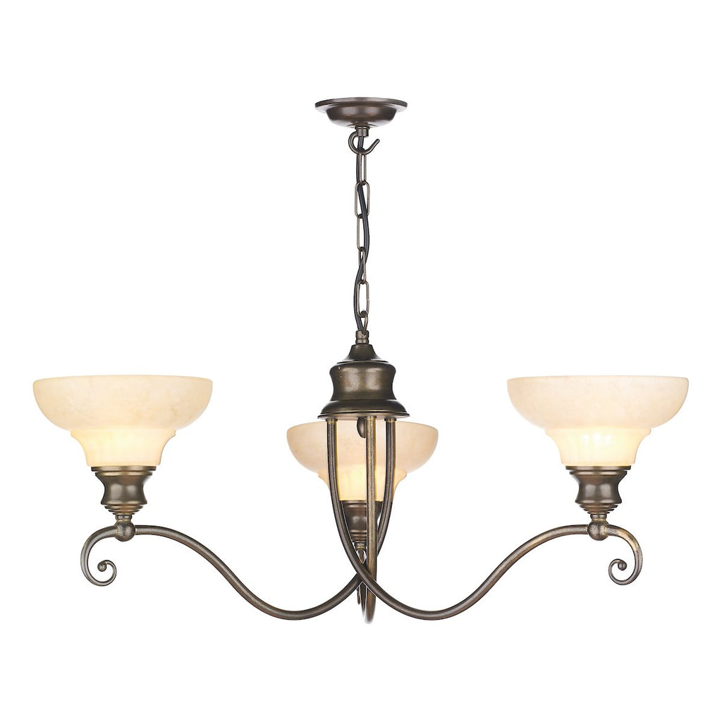 Stratford 3 Light Pendant Aged Brass by David Hunt Lighting