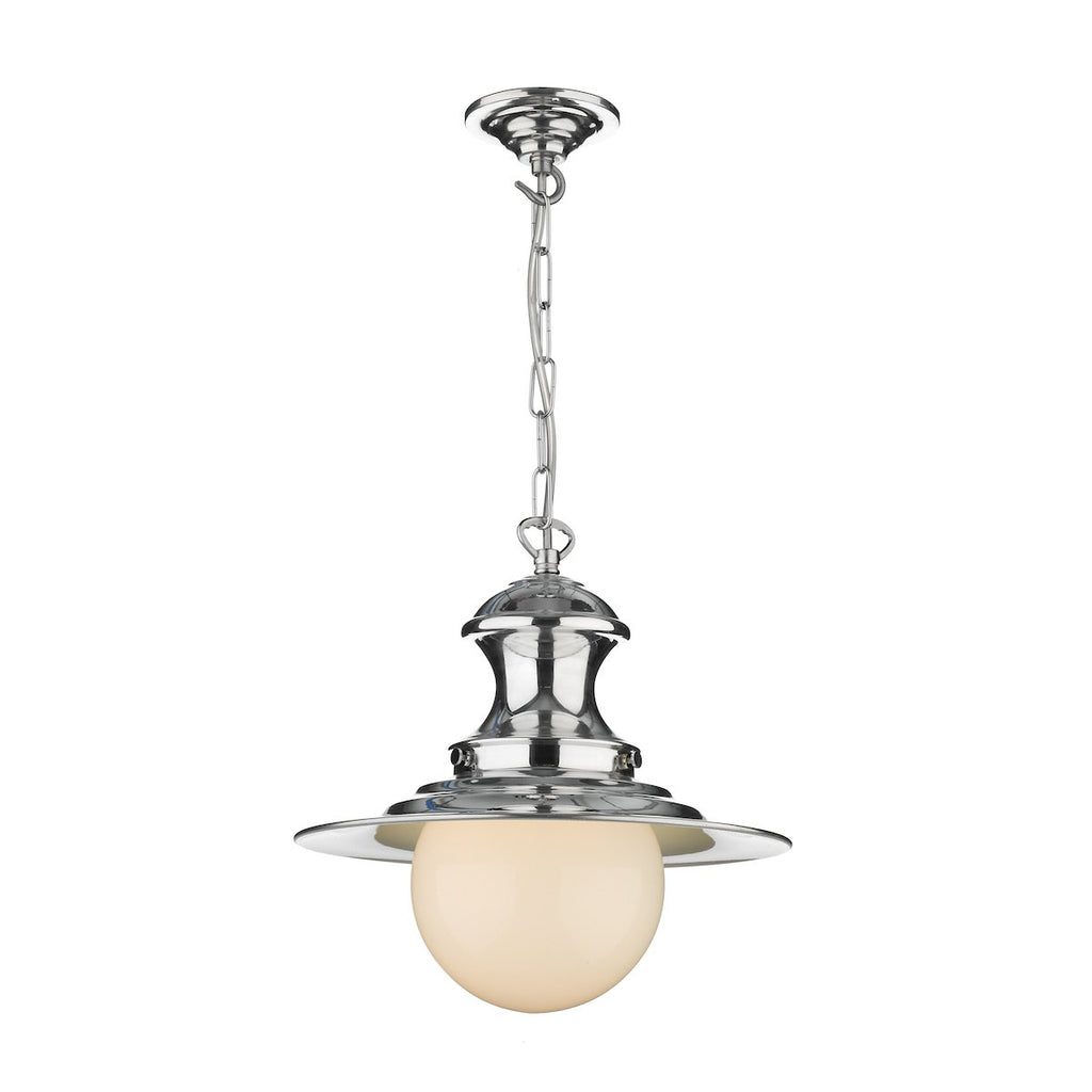 Station Lamp Small Pendant Chrome by David Hunt Lighting