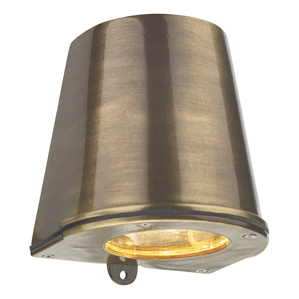 Strait Wall Light D/Lt Antique Brass IP44 by David Hunt Lighting