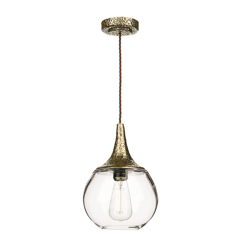 Teardrop 1 Light Pendant in Bronze by David Hunt Lighting