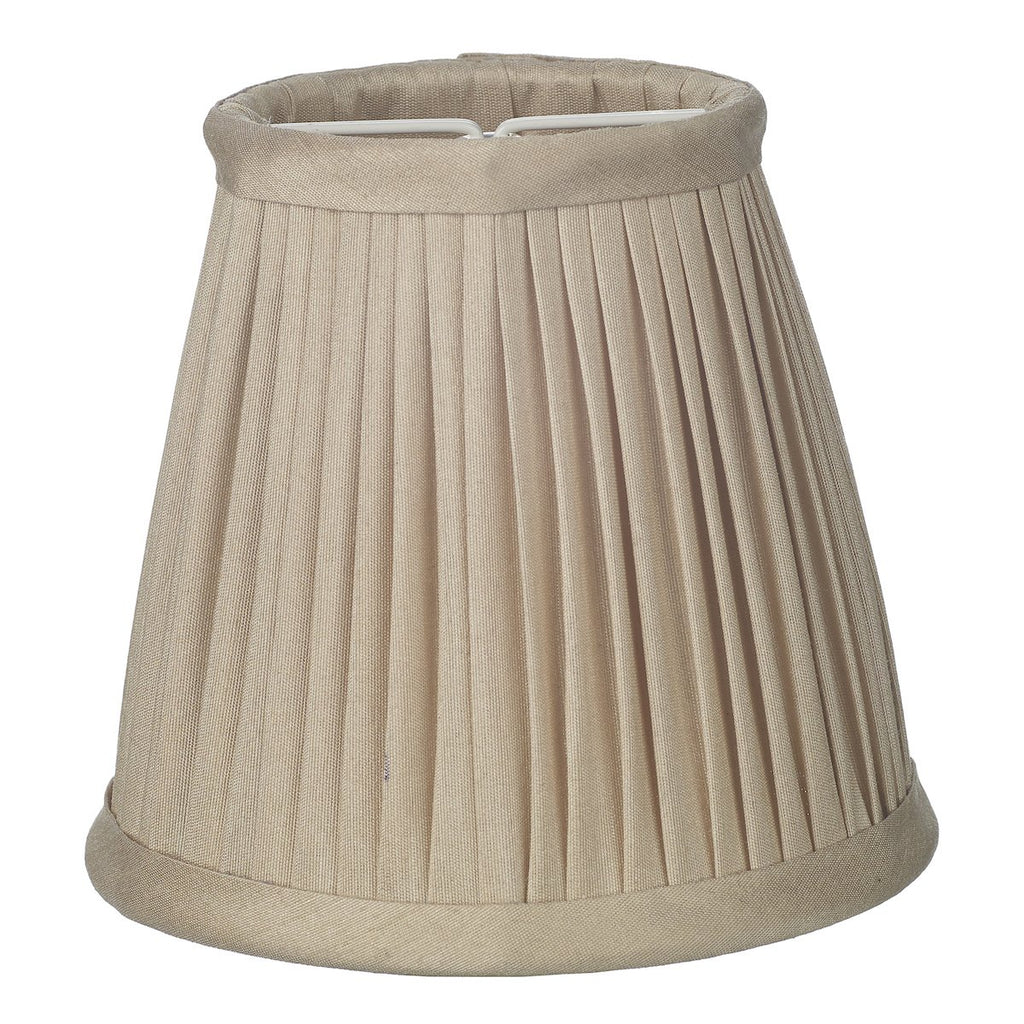Trinity Pleated Silk Candle Clip Shade Taupe by David Hunt Lighting