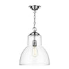 Upton 1 Light Large Pendant in Chrome by David Hunt Lighting