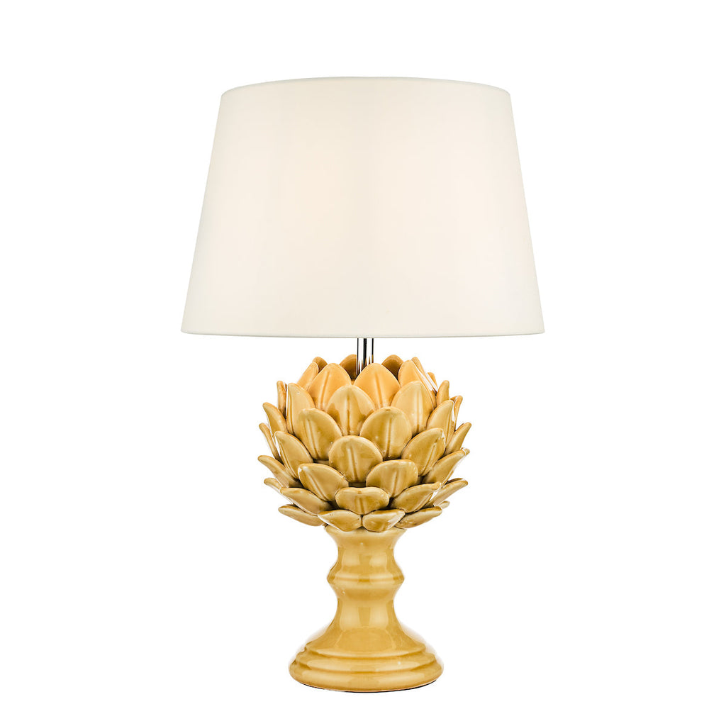 dar-lighting-Violetta Table Lamp Yellow Ceramic Base Only