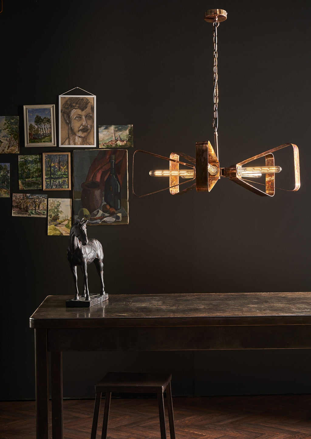 dar-lighting-yavanna-5lt-pendant-oiled-copper