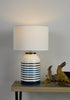 dar-lighting-zabe-table-lamp-white-&-blue-c/w-shade