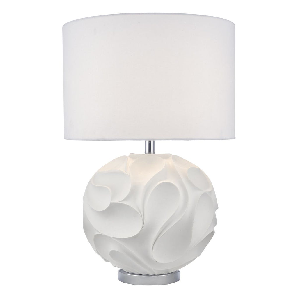 Zachary Table Lamp White Round Cw Shd by Dar Lighting