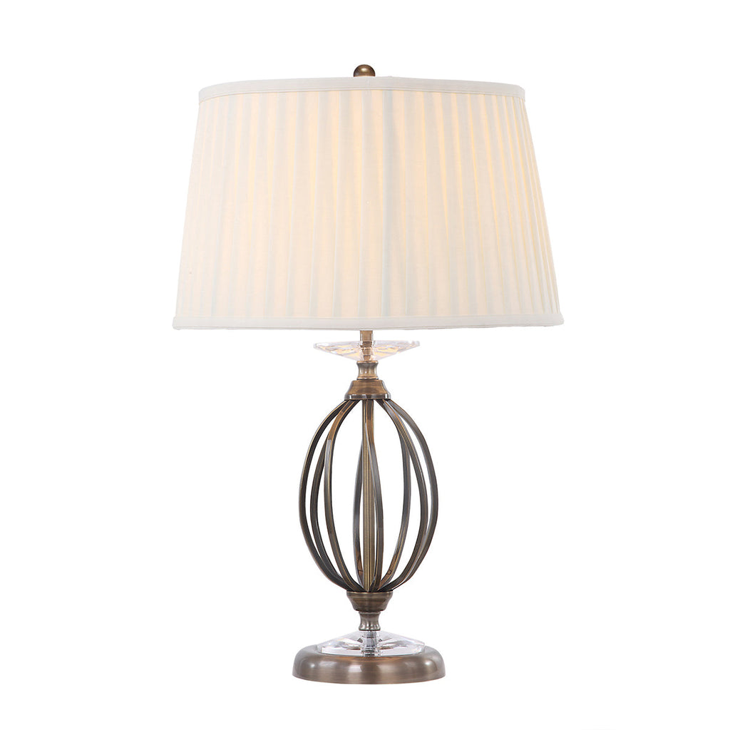 Aegean 1 Light Table Lamp - Aged Brass - Elstead Lighting