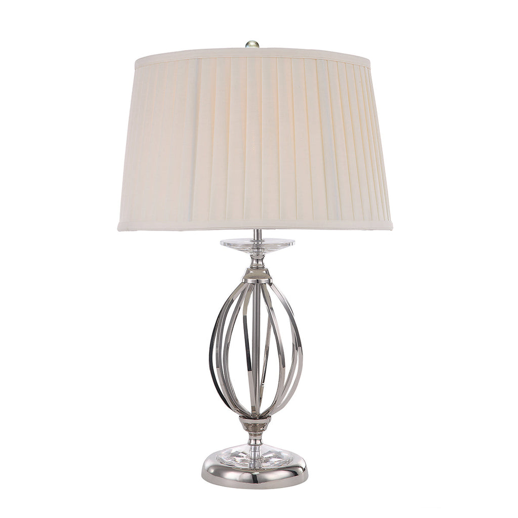 Aegean 1 Light Table Lamp - Polished Nickel - Elstead Lighting