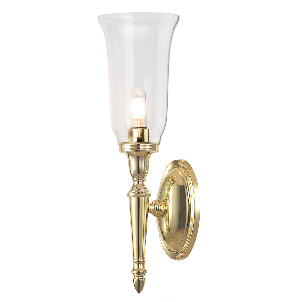 Dryden 1 Light Wall Light - Polished Brass - Elstead Lighting