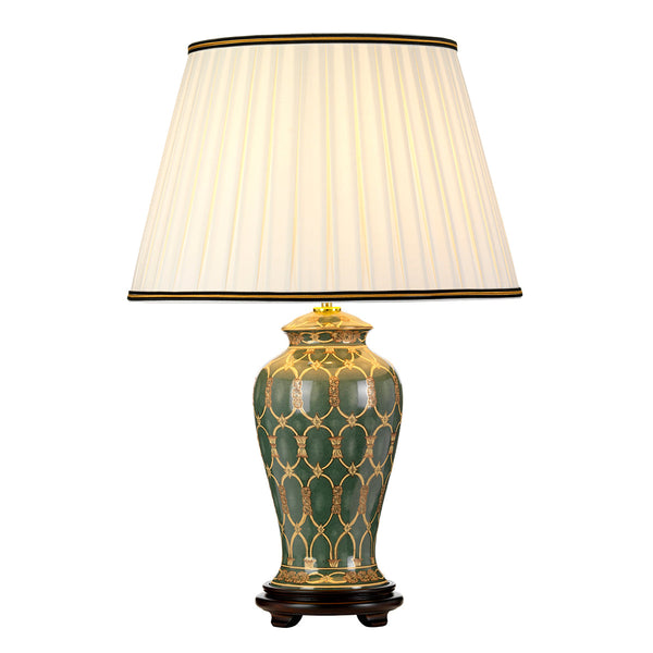 Sashi 1 Light Table Lamp With Tall Empire Shade - Elstead Lighting