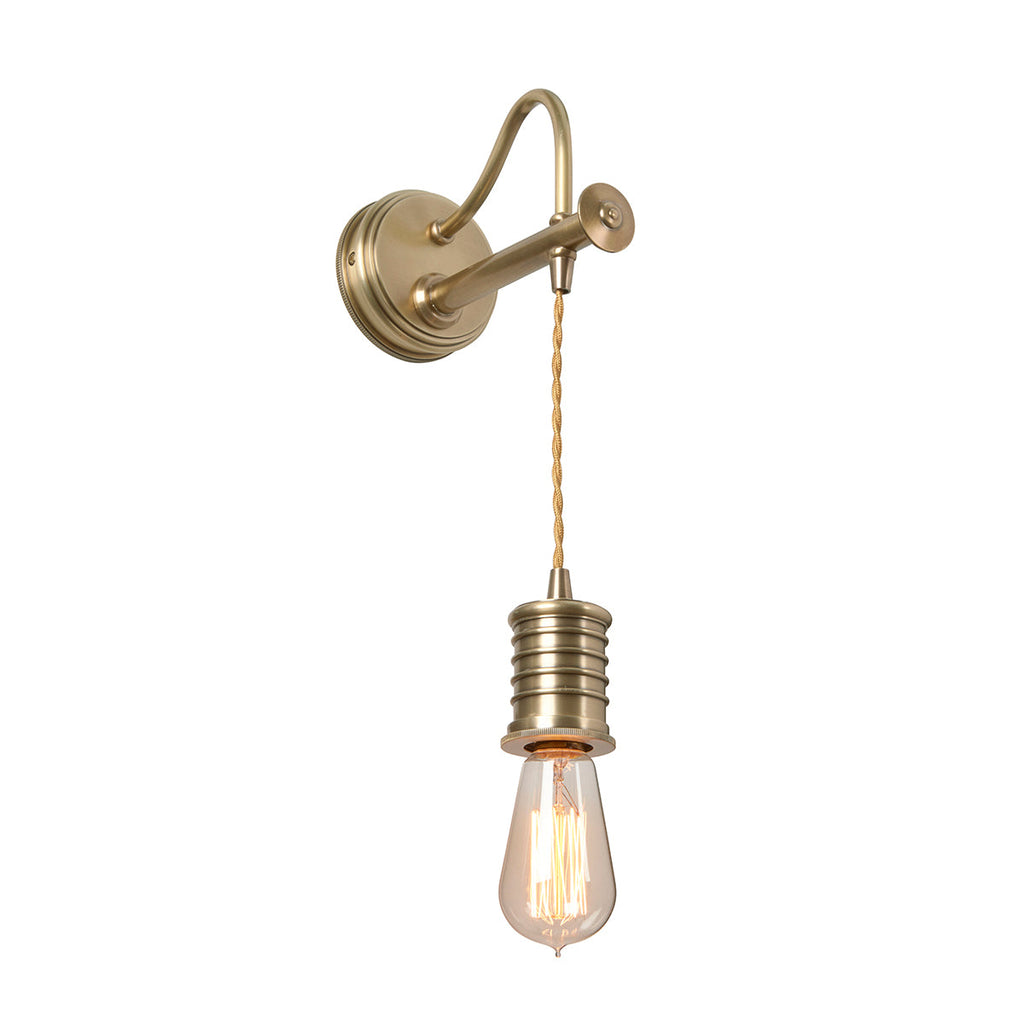 Douille 1 Light Wall Light - Aged Brass - Elstead Lighting 