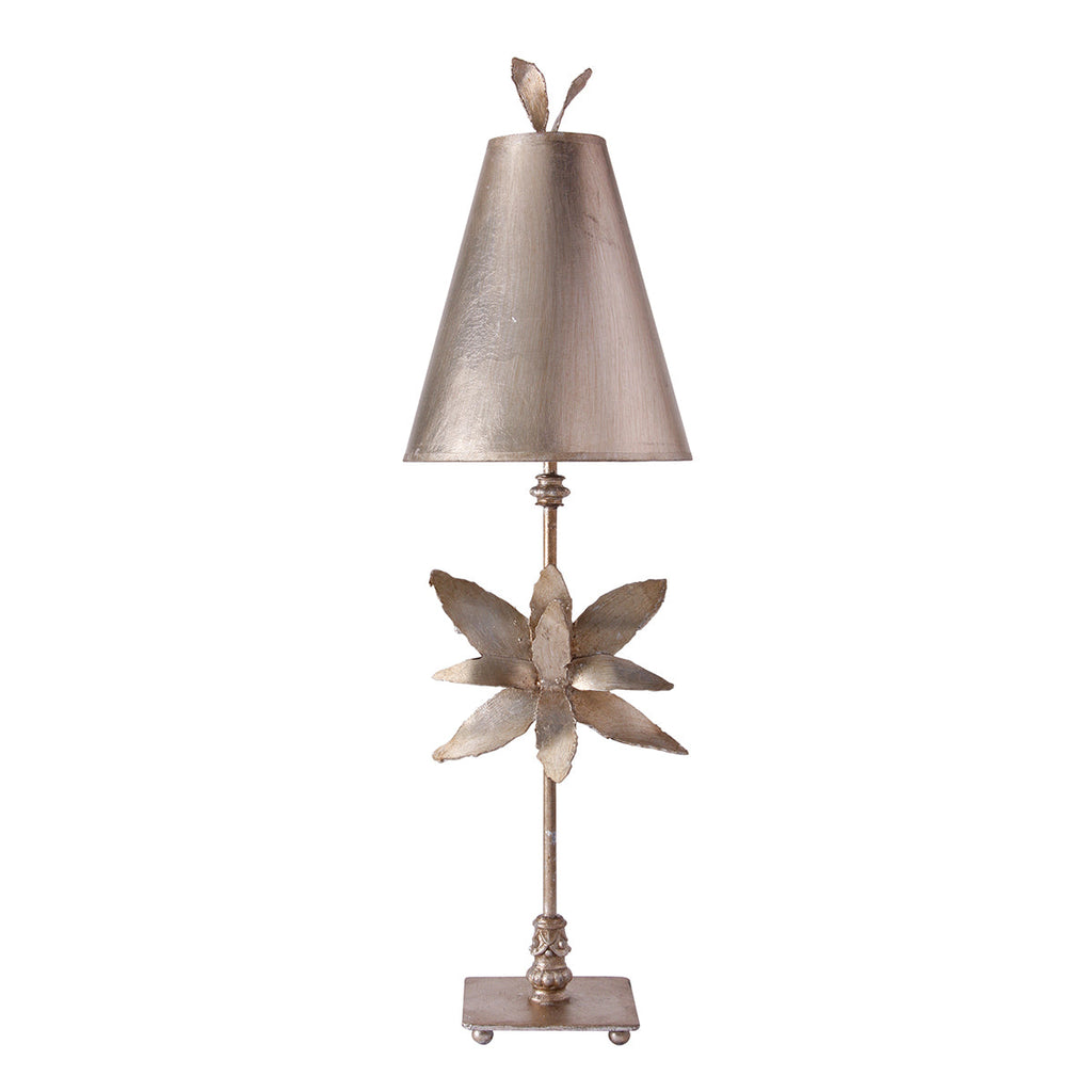 Azalea 1 Light Table Lamp - Silver Leaf - Flambeau