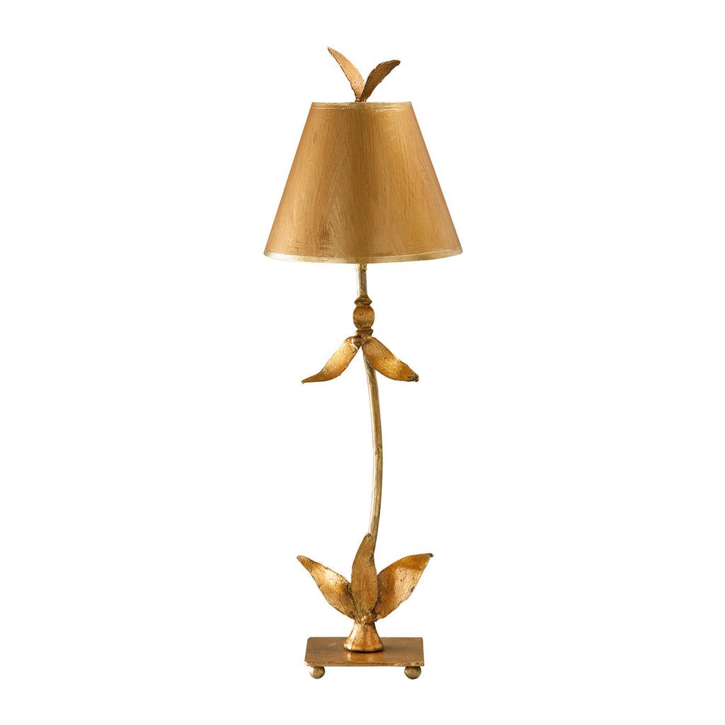 Red Bell 1 Light Table Lamp - Gold Leaf - Flambeau