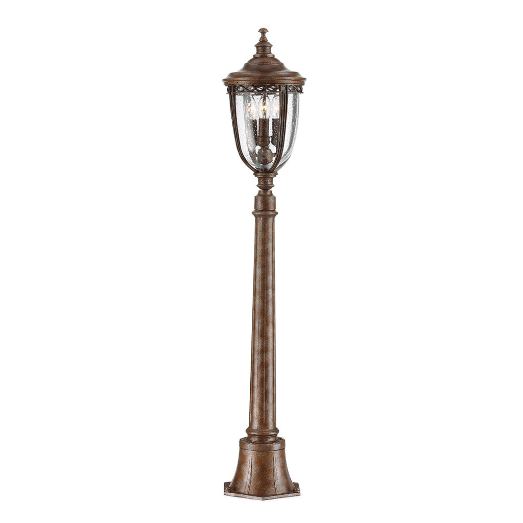 English Bridle 3 Light Medium Pillar Lantern - British Bronze - Feiss