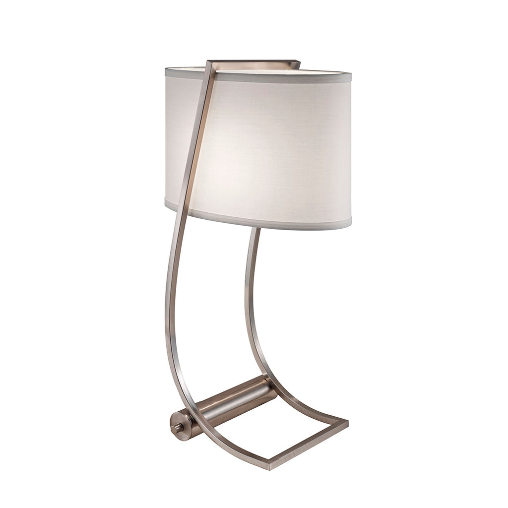 Lex 1 Light Table Lamp - Brushed Steel - Feiss