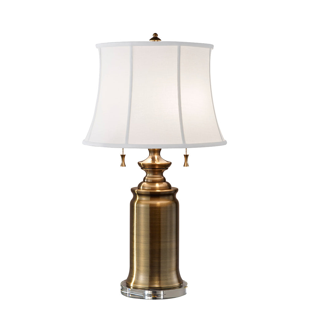 Stateroom 2 Light Table Lamp - Bali Brass - Feiss