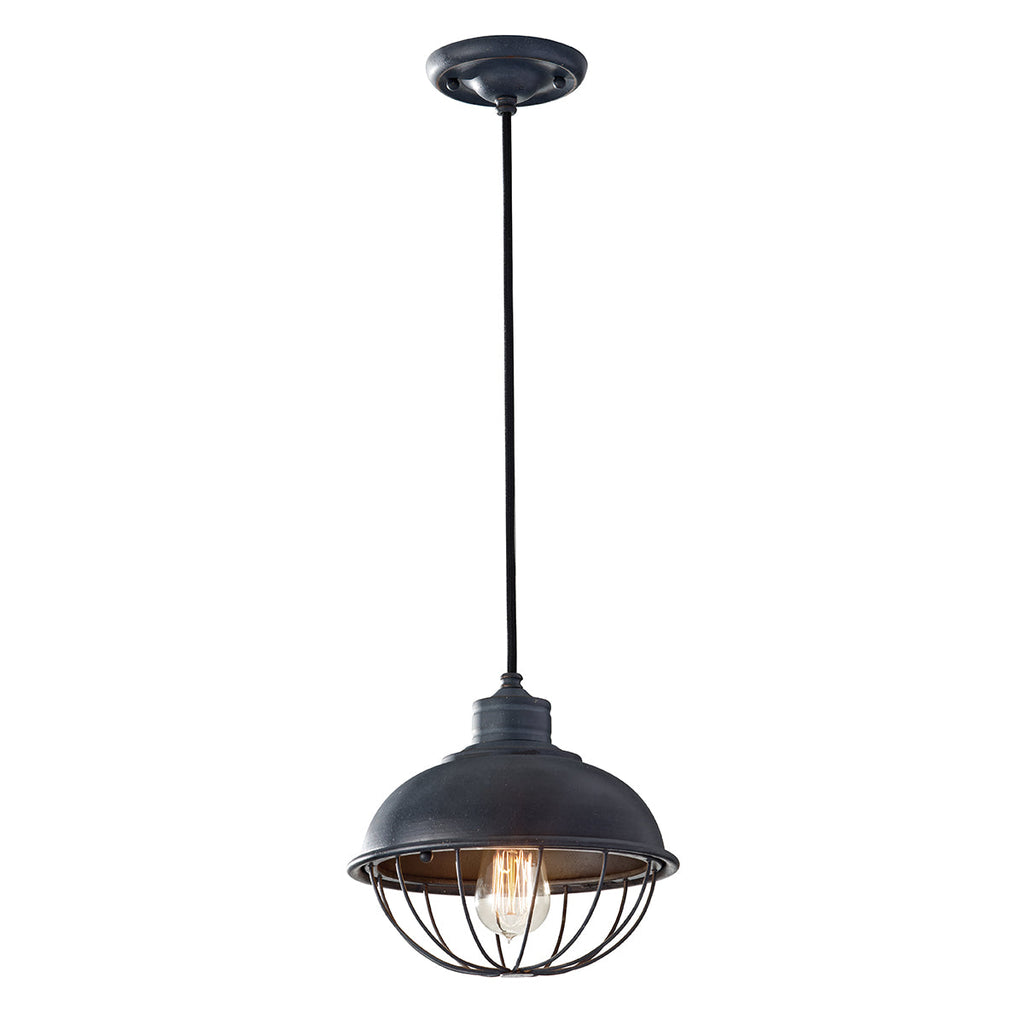 Urban Renewal  1 Light Pendant - Antique Forged Iron - Feiss