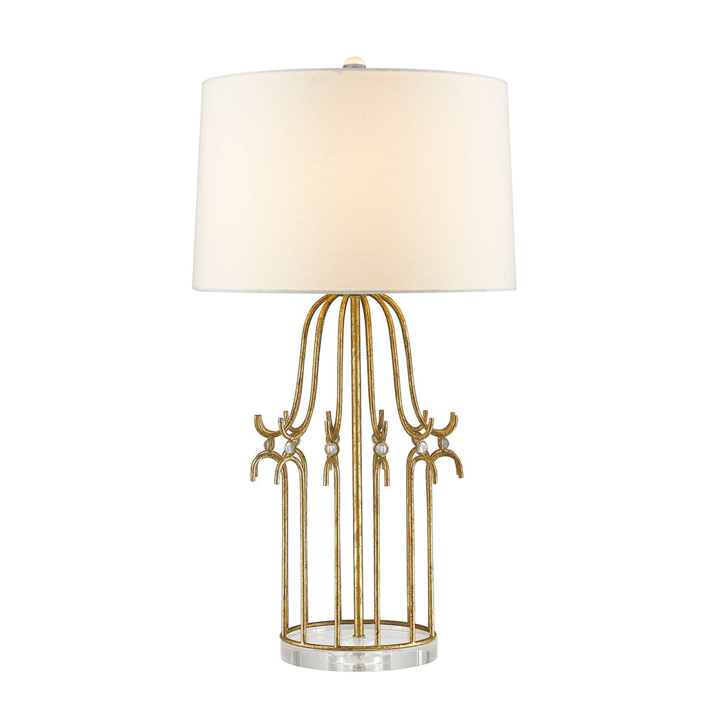 Stella 1 Light Table Lamp - Distressed Gold - Gilded Nola