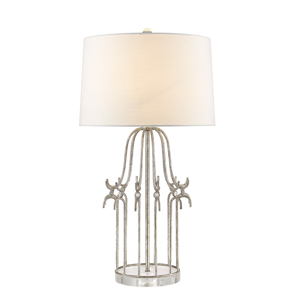 Stella 1 Light Table Lamp - Distressed Silver - Gilded Nola