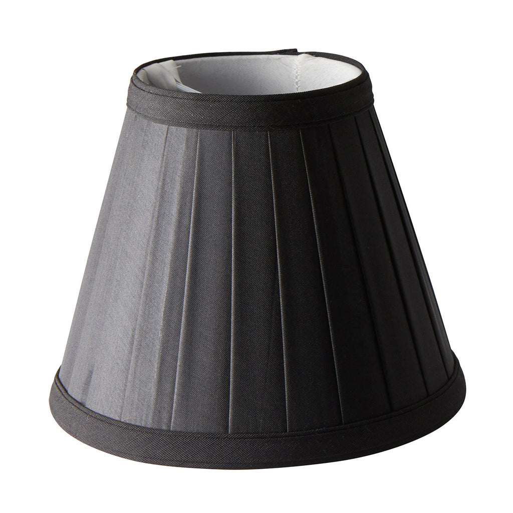 Clip Shades Pleated Black Candle Shade - Elstead Lighting
