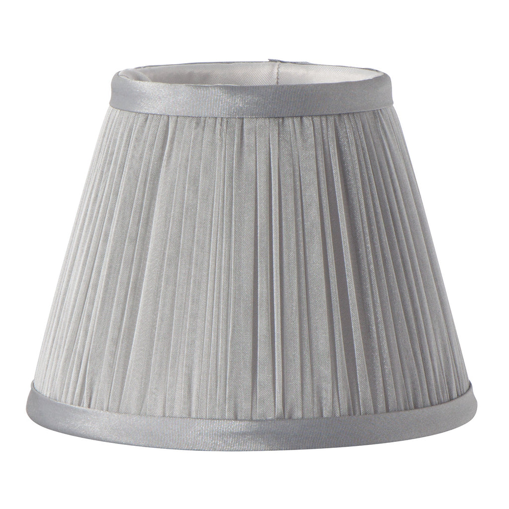 Clip Shades Pleated Grey Chiffon Candle Shade - Elstead Lighting
