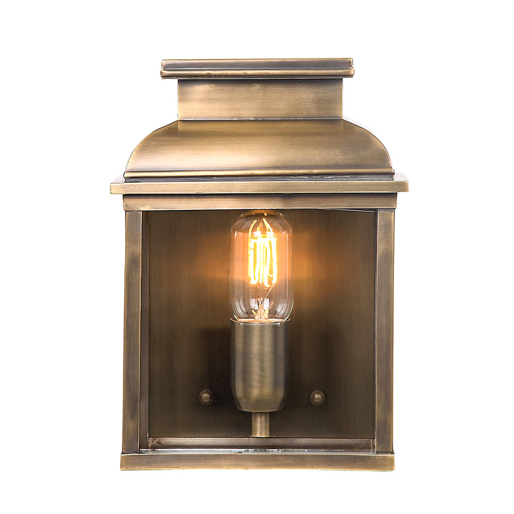 Old Bailey 1 Light Wall Lantern - Brass - Elstead Lighting