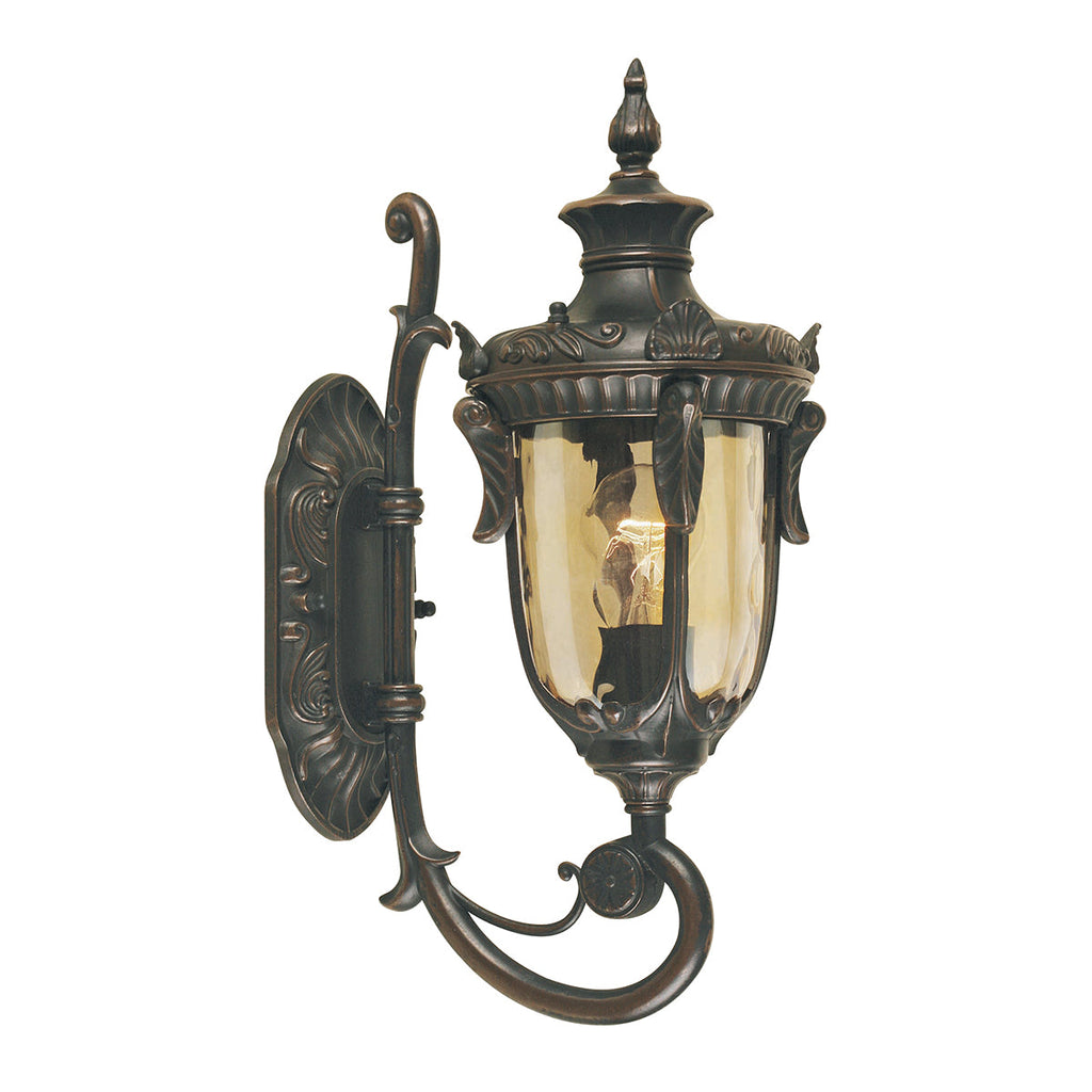 Philadelphia 1 Light Small Wall Lantern -  Old Bronze - Elstead Lighting