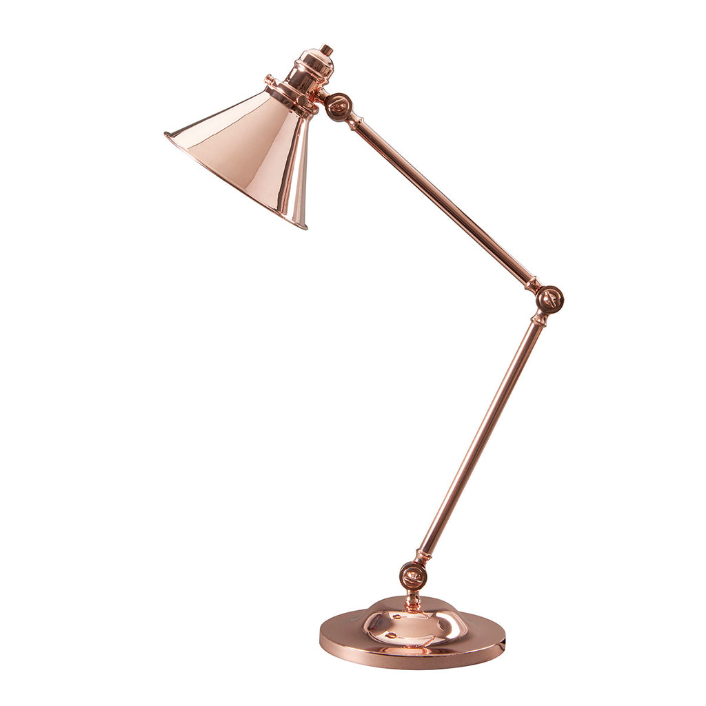 Provence 1 Light Table Lamp - Polished Copper - Elstead Lighting 
