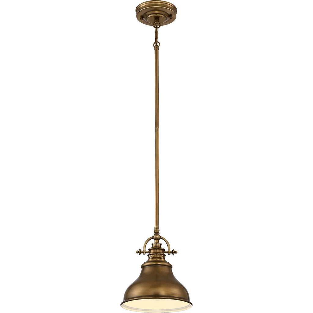 Emery 1 Light Mini Pendant - Weathered Brass - Quoizel