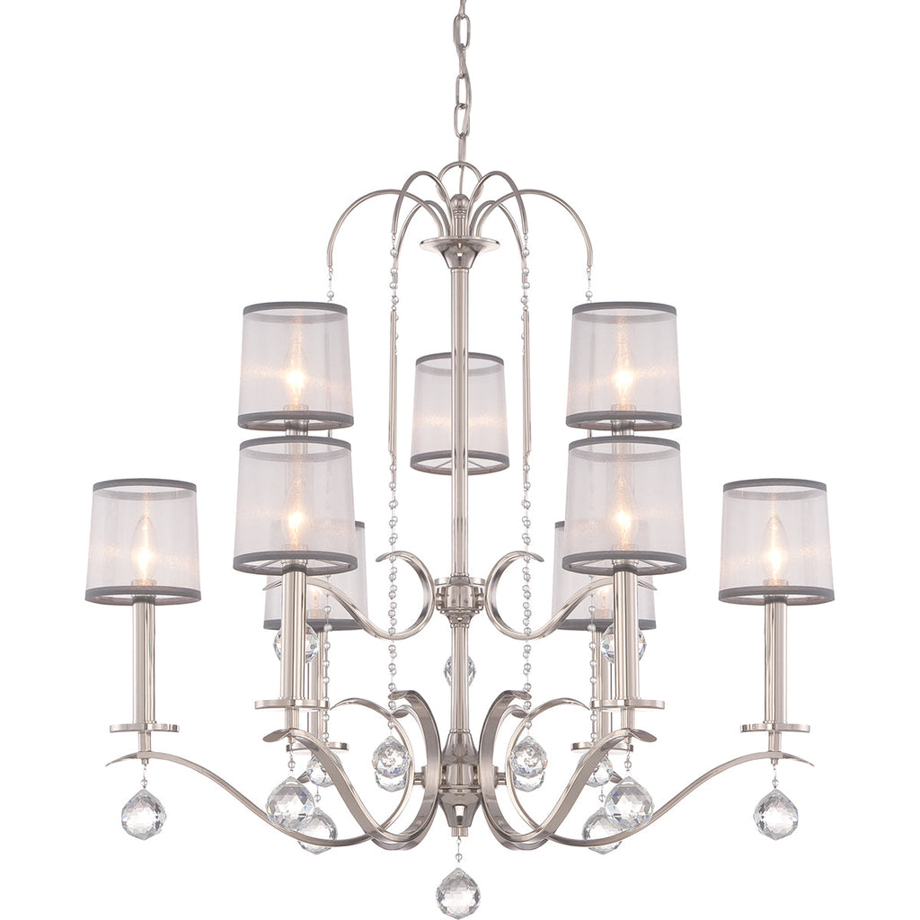 Whitney 9 Light Two Tier Chandelier - Quoizel