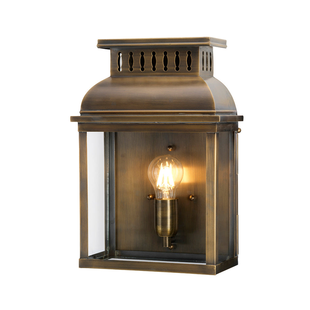 Westminster 1 Light Wall Lantern - Brass - Elstead Lighting